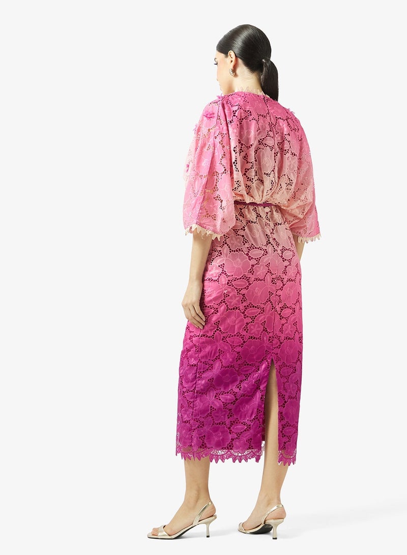 Threadz by Ajooni Ombre Lace Midi Dress - Image 2